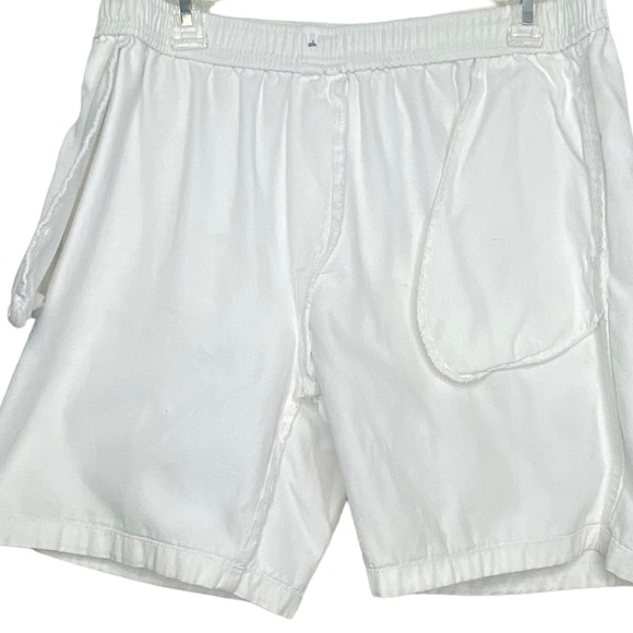 Woman Within Women’s Denim Shorts 14W White Pleated Knee Length Elastic Waist - Picture 6 of 14